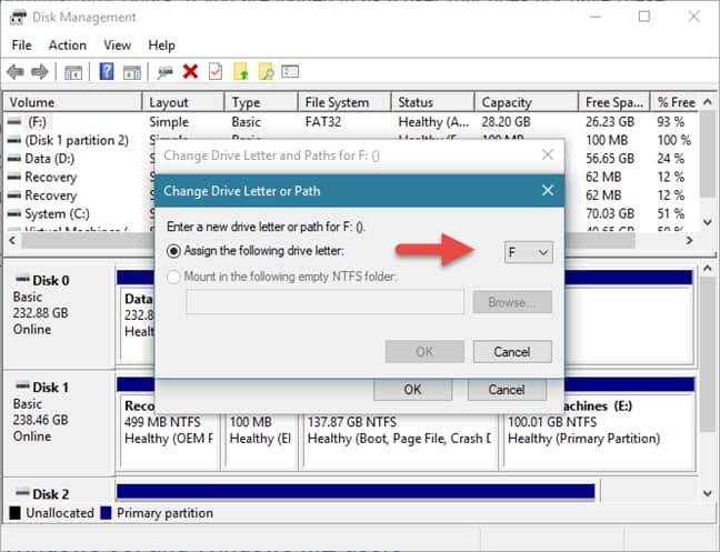 How to Change drive letter