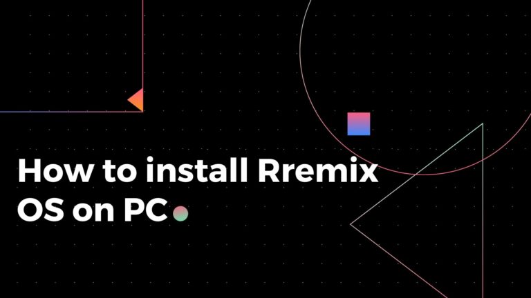 how to install remix os on pc